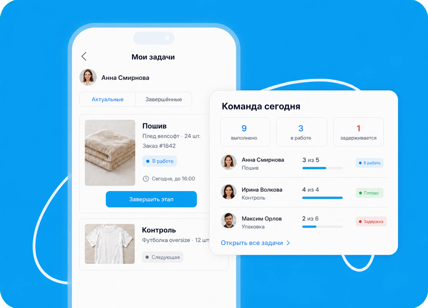 Задачи и ответственные в МаркетХаусе